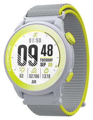 Montre GPS Coros Pace 2 Gris Jaune Édition Limitée Molly Seidel