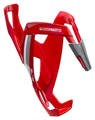 Elite Bottle Cage Custom Race+ Red Glossy. White graphic