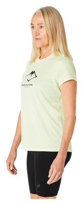 Asics Fujitrail Logo Kurzarm Trikot Grün Damen