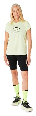 Maillot manches courtes Asics Fujitrail Logo Vert Femme