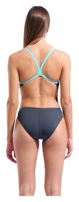 Arena Team Dos Challenge Women's Swimsuit, Gray/Blue