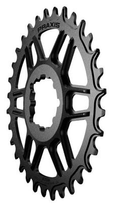 Praxis MTN Direct Mount 1X Chainring 3 mm Offset Black