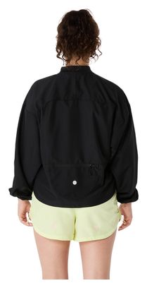 Chaqueta Cortaviento Asics Nagino Run Negra Mujer