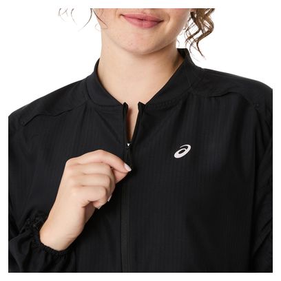 Chaqueta Cortaviento Asics Nagino Run Negra Mujer
