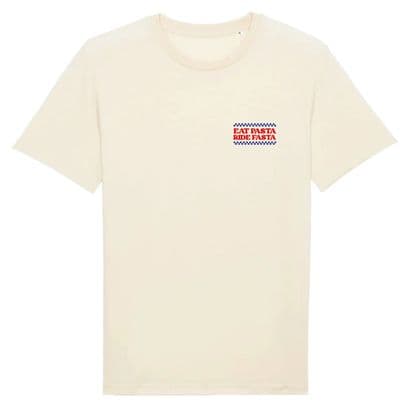 T-Shirt Unisex Çois 'Eat Pasta Ride Fasta' Beige