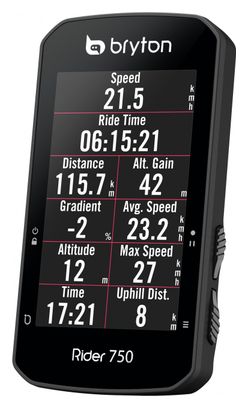 BRYTON Compteur GPS Rider 750T + Ceinture Cardio/Capteur Cadence/Capteur Vitesse