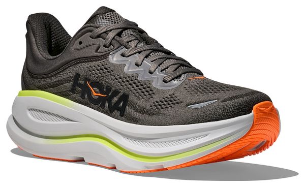 Hoka Bondi 9 Grijs/Oranje Heren Hardloopschoenen