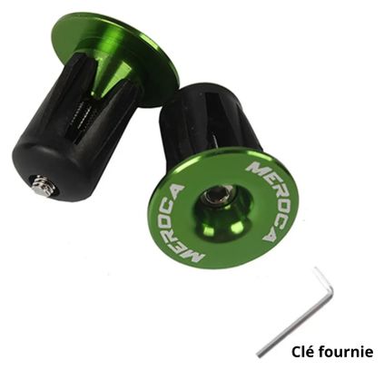 Bouchons de cintre vélo – 22 à 24 mm – Vis M4 – Vert