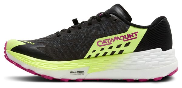 Chaussures Trail Brooks Catamount 4 Noir/Jaune/Rose Femme