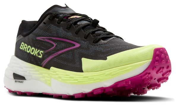Chaussures Trail Brooks Catamount 4 Noir/Jaune/Rose Femme