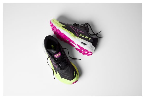 Chaussures Trail Brooks Catamount 4 Noir/Jaune/Rose Femme