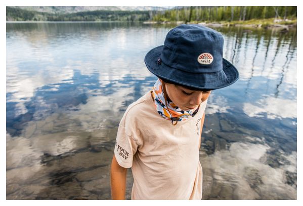 Scaldacollo Buff CoolNet UV blu/arancione per bambini