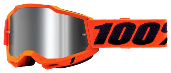 Accuri 2 Orange 100% Goggle - Silver Mirror Lens