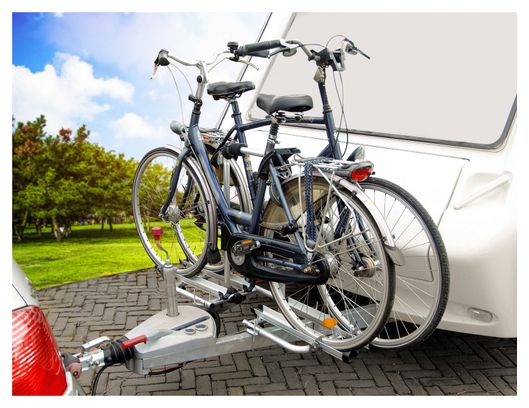 Eufab Plattform Fahrradträger - 2 Fahrräder Schwarz Silber