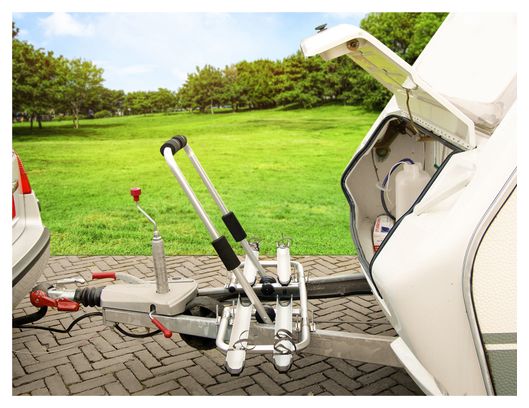 Porte-vélo pour Plateforme Eufab - 2 Vélos Noir Argent
