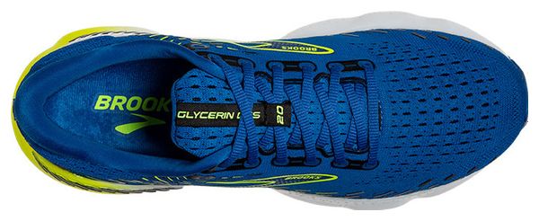 Chaussures de Running Brooks Glycerin GTS 20 Bleu Jaune
