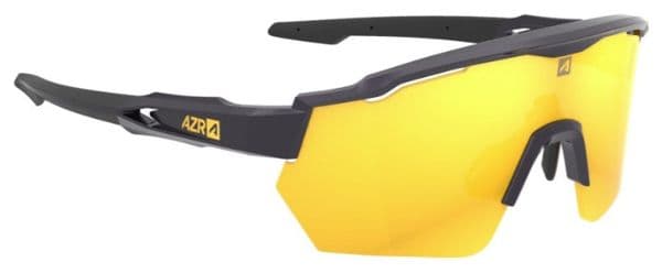 Set AZR Race RX Gafas Negras Transparentes / Doradas Lente Hidrofóbica + Transparente