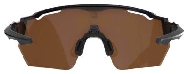 Set AZR Race RX Gafas Negras Transparentes / Doradas Lente Hidrofóbica + Transparente