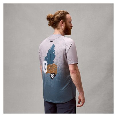 Endura Singletrack Print Gray Men's Short-Sleeve Jersey