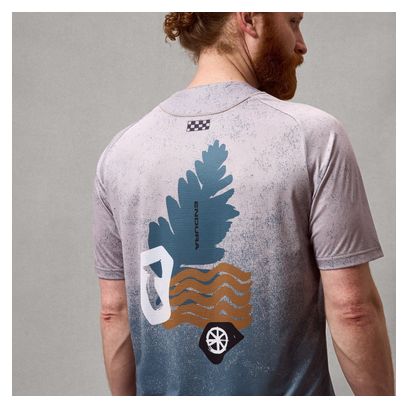 Endura Singletrack Print Gray Men's Short-Sleeve Jersey