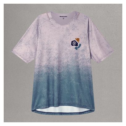 Endura Singletrack Print Gray Men's Short-Sleeve Jersey