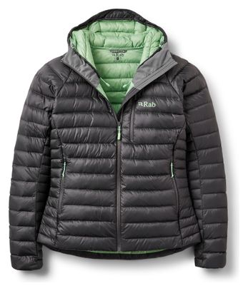 RAB Microlight Alpine Hoody Down Jacket, Dark Gray, Women's