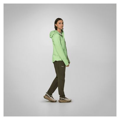 Giacca impermeabile Salewa Pedroc 2 Powertex 2.5L verde da donna