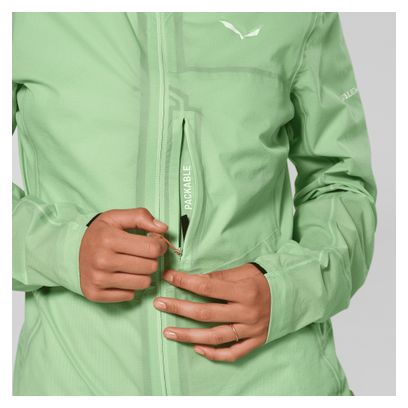 Giacca impermeabile Salewa Pedroc 2 Powertex 2.5L verde da donna
