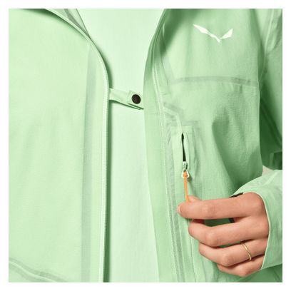 Giacca impermeabile Salewa Pedroc 2 Powertex 2.5L verde da donna