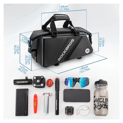 Sacoche vélo Rockbros pour coffre 11 6 L - Noir