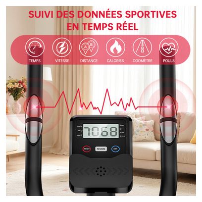 Elliptique Fitness E200 magnétique pliable noir