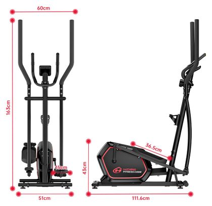 Elliptique Fitness E200 magnétique pliable noir