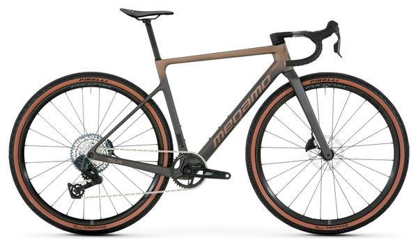 Vélo de Gravel Megamo Silk 04 Shimano Sram Rival XPLR AXS 13V 700 mm Noir/Marron 2026