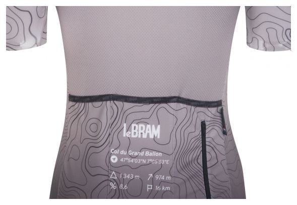 LeBram Grand Ballon Women&#39;s Short Sleeve Jersey Gray Tailored Fit