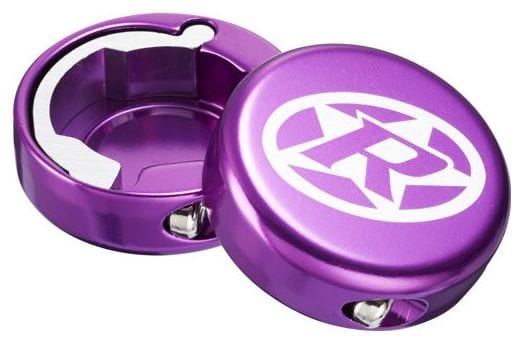 Lock-On Reverse Aluminum Purple Caps