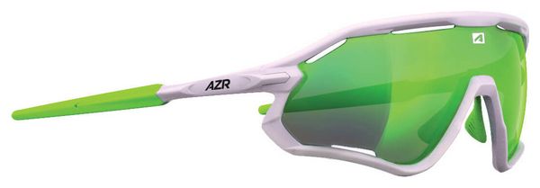 Sports glasses AZR ATTACK RX WHITE - GREEN MULTILAYER