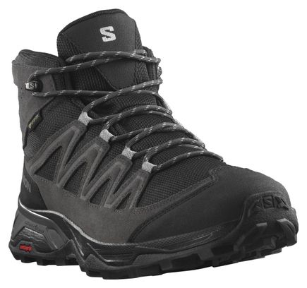 Salomon X Ward Leather Mid GTX Grau Schwarz Herren