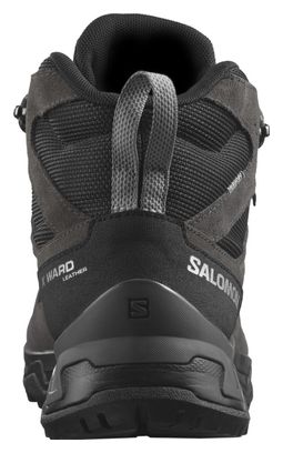 Salomon X Ward Leather Mid GTX Grey Black Men's