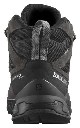 Salomon X Ward Leather Mid GTX Gris Negro Hombre