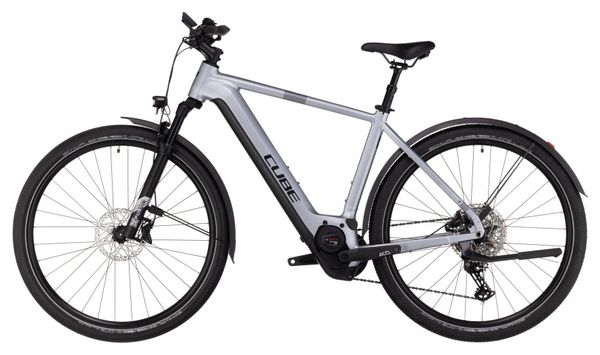 Cube Nuride Hybrid EXC 750 Allroad Elektrische Hybride Fiets Shimano Deore 12S 750 Wh 29'' Polar Silver 2023