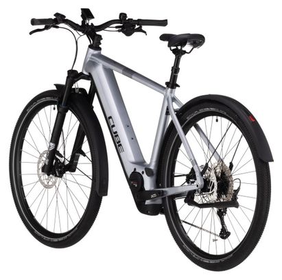 Cube Nuride Hybrid EXC 750 Allroad Elektrische Hybride Fiets Shimano Deore 12S 750 Wh 29'' Polar Silver 2023