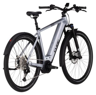 Cube Nuride Hybrid EXC 750 Allroad Elektrische Hybride Fiets Shimano Deore 12S 750 Wh 29'' Polar Silver 2023