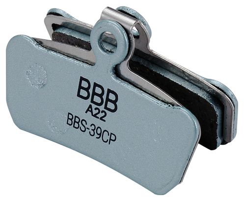 Coppia di pastiglie freno organiche BBB DiscStop Coolfin per Sram Guide/Avid Trail