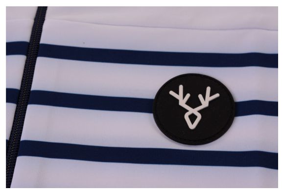 Refurbished Product - - LeBram Ventoux Short Sleeve Jersey White Blue Tailored Fit