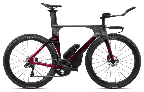 Vélo de Triathlon Orbea Ordu M20iLTD Shimano Ultegra Di2 12V 700 mm Gris Carbon Raw Rouge Wine 2024