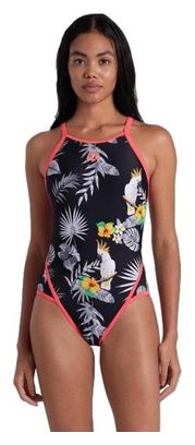 Maillot de Bain Femme Arena Tropical Summer Noir / Orange