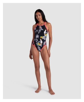 Maillot de Bain Femme Arena Tropical Summer Noir / Orange