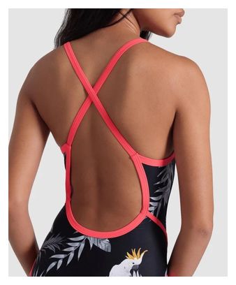 Maillot de Bain Femme Arena Tropical Summer Noir / Orange