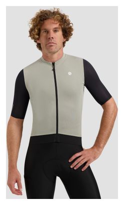 Maillot Manches Courtes Vélo Rogelli Distance II Taupe/Noir Homme