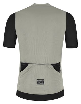 Maillot Manches Courtes Vélo Rogelli Distance II Taupe/Noir Homme